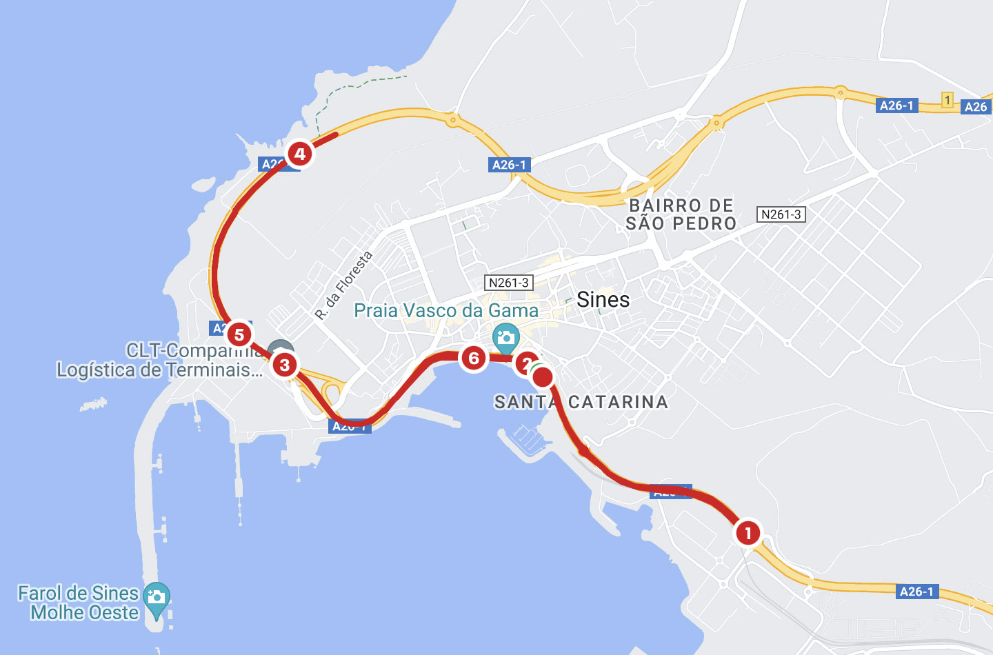 Mapa da Corrida 10 Km